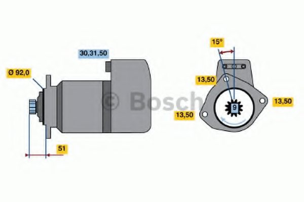 BOSCH 0 001 418 015 Starter